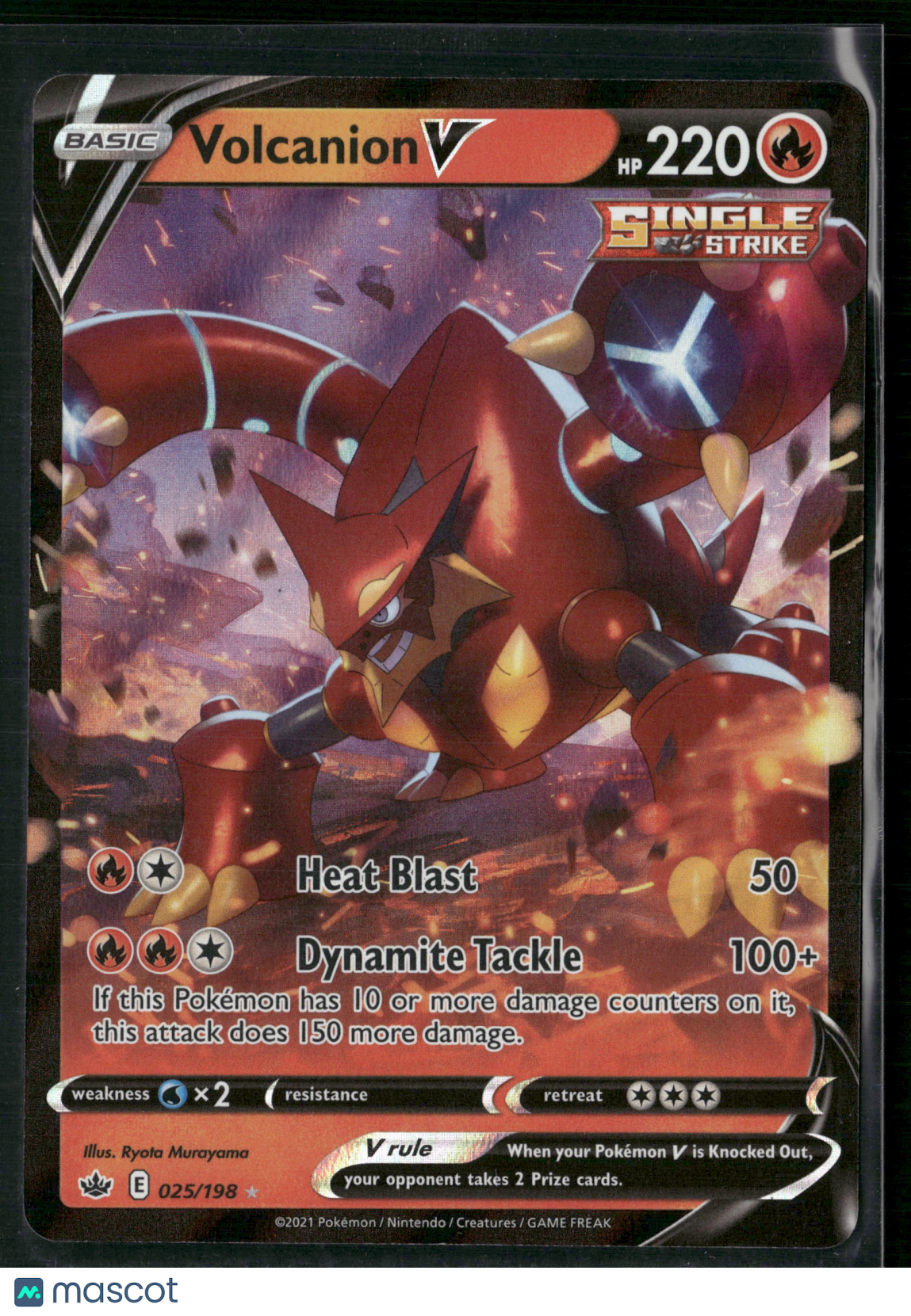 Volcanion V #25/198 2021 Chilling Reign Holo