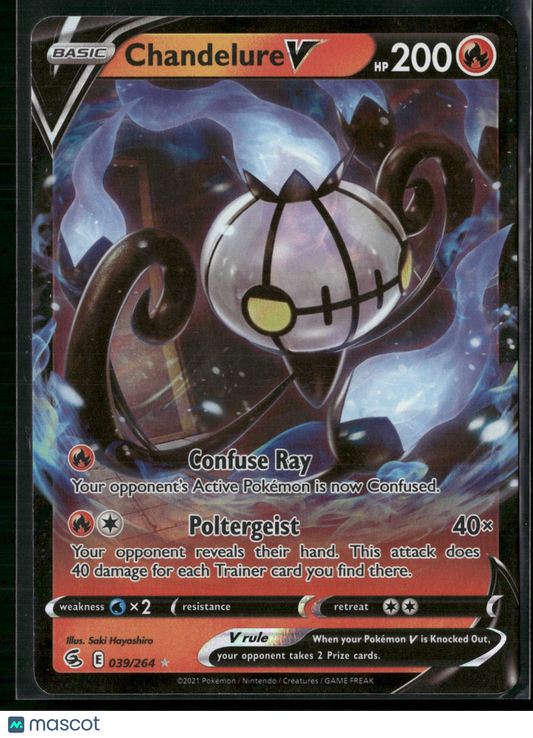 Chandelure V #39/264 2022 Fusion Strike Holo