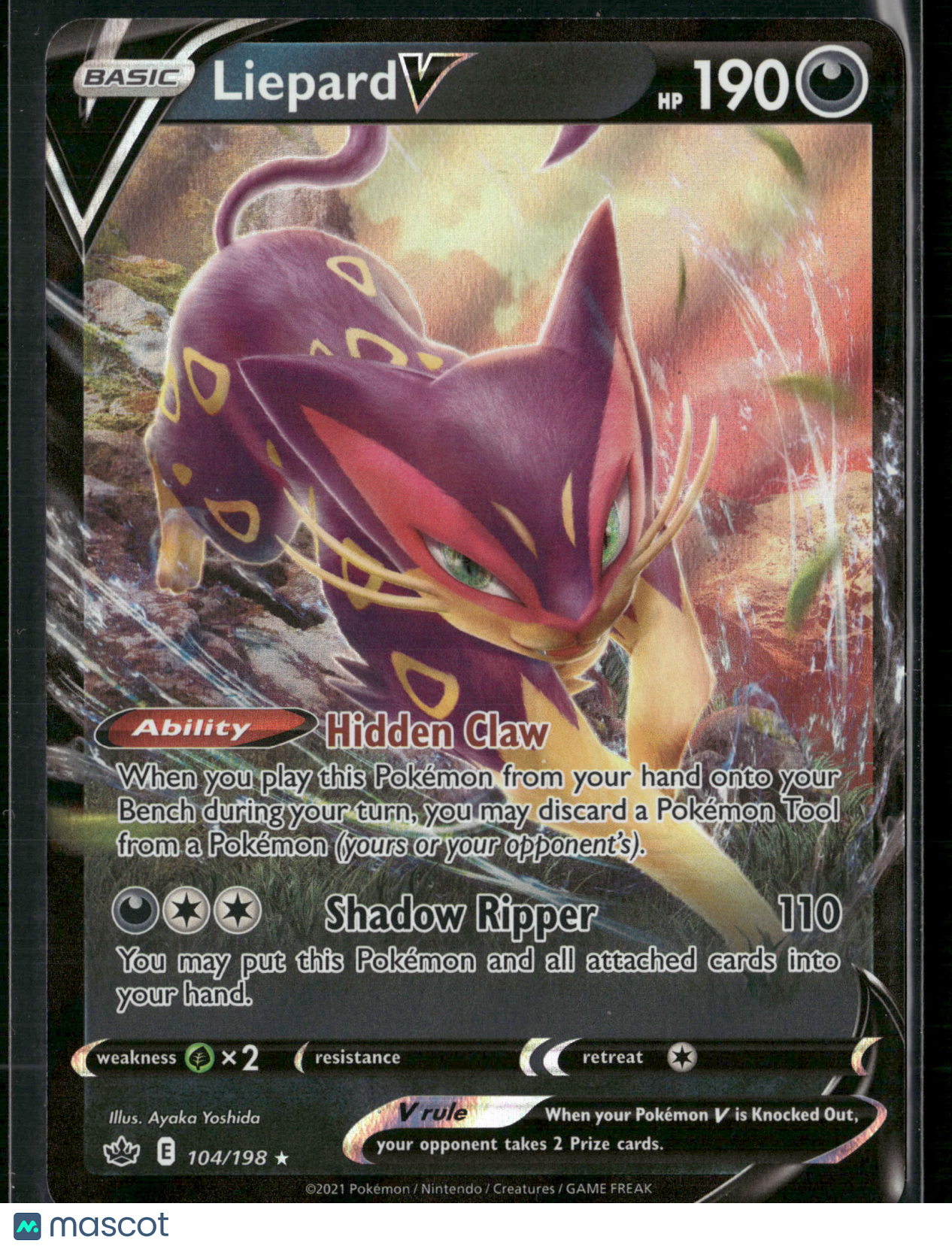 Liepard V #104/198 2021 Chilling Reign Holo