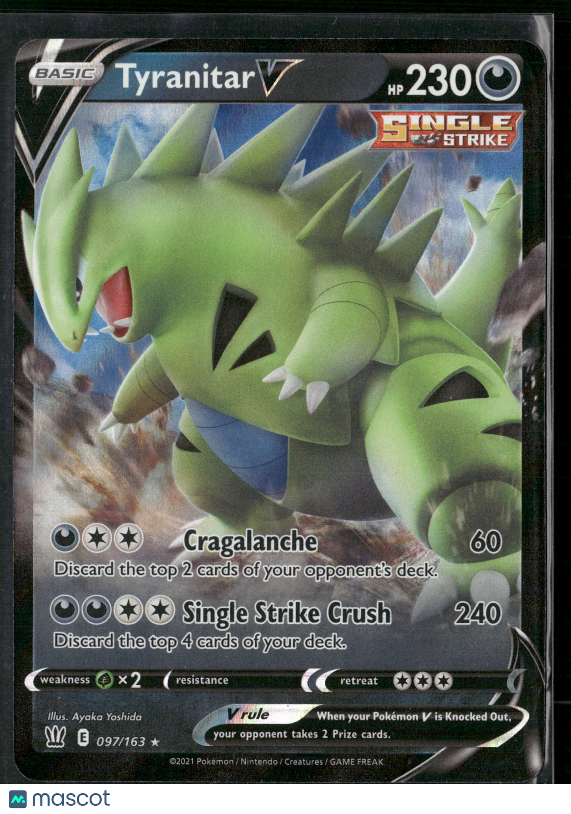 Tyranitar V #97/163 2021 Battle Styles Holo