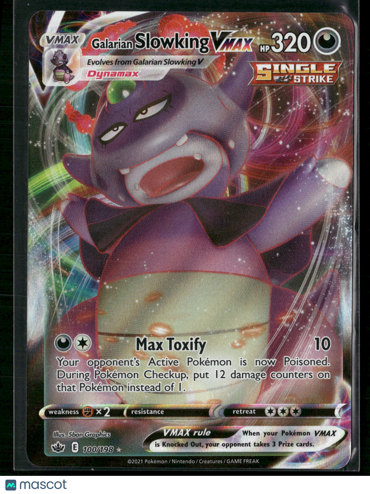 Galarian Slowking VMAX #100/198 2021 Chilling Reign Holo