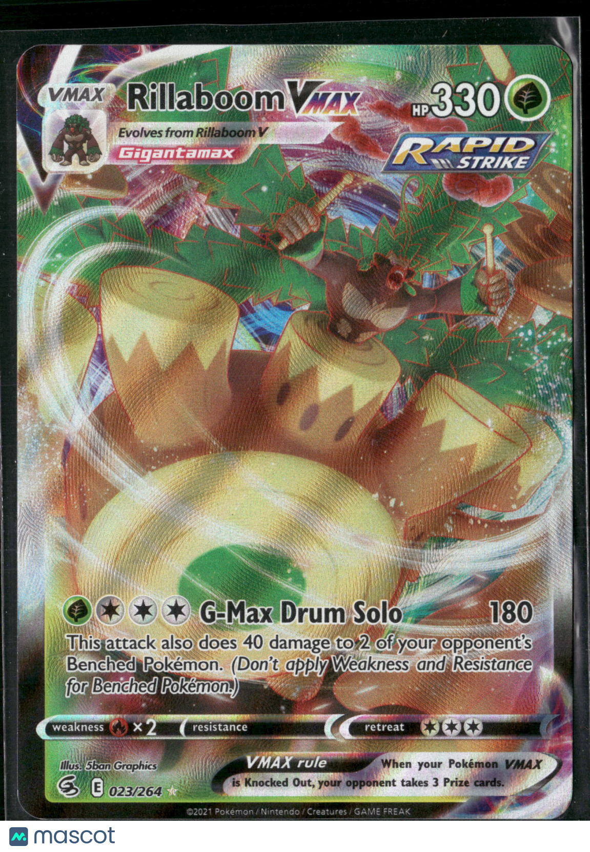 Rillaboom VMAX #23/264 2021 Fusion Strike Holo