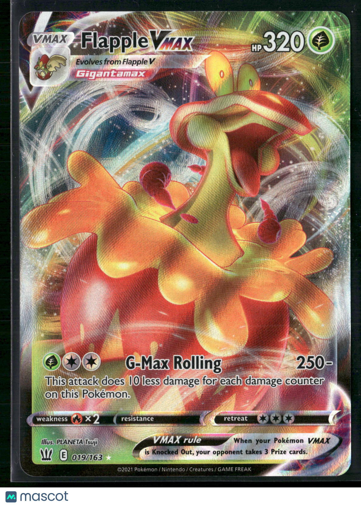 Flapple VMAX #19/163 2021 Battle Styles Holo