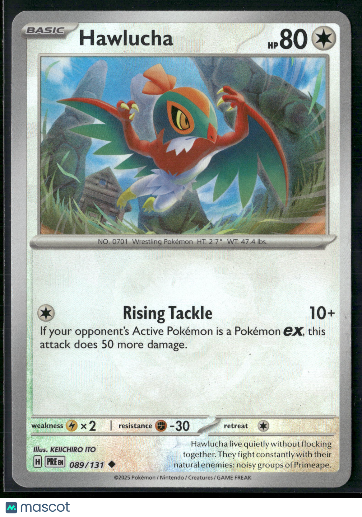 Hawlucha #89/131 Prismatic Evolutions Master Ball