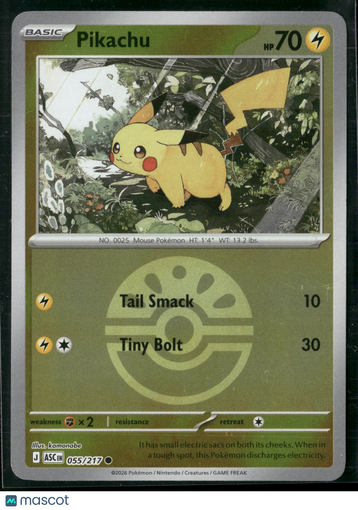 Pikachu #55/217 2026 Mega Evolution – Ascended Heroes