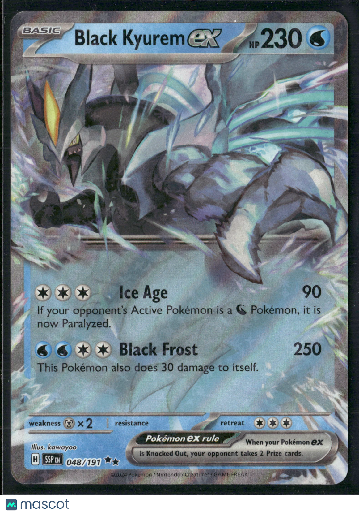 Black Kyurem EX #48/191 2024 Surging Sparks Holo