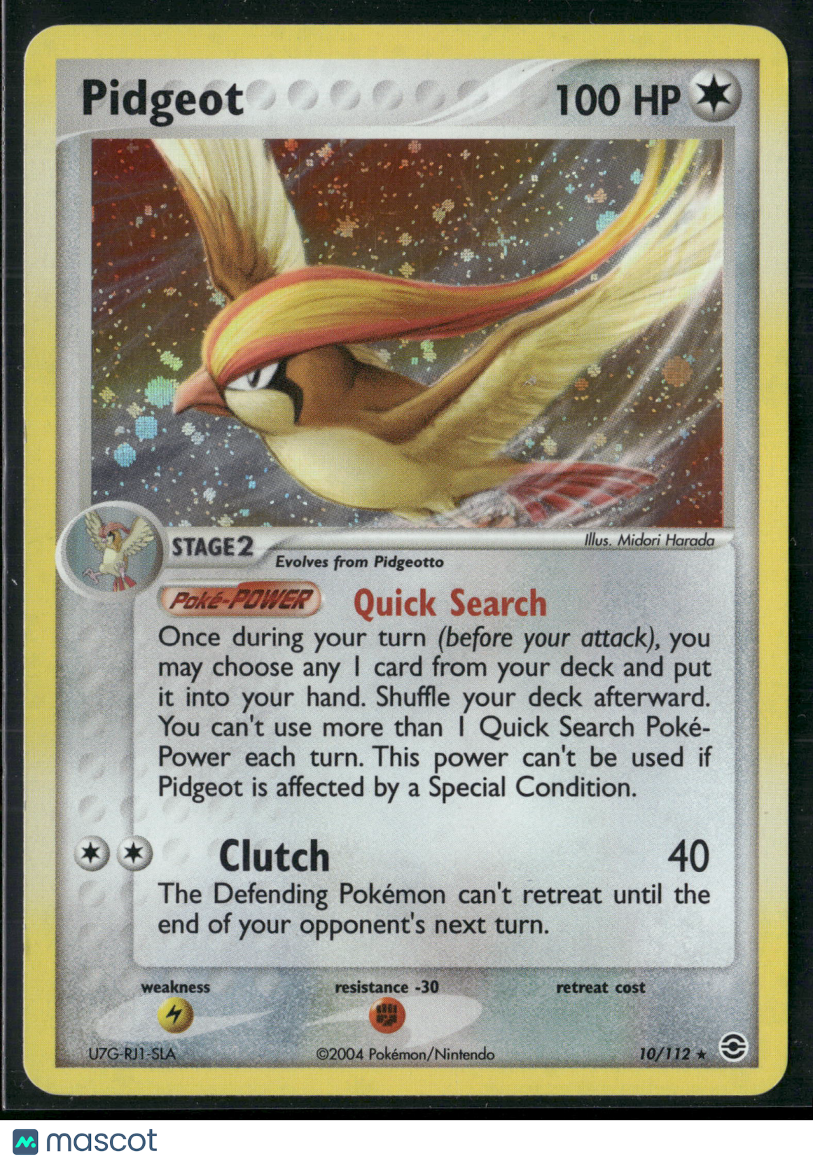 Pidgeot #10/112 2004 EX FireRed & LeafGreen Holo