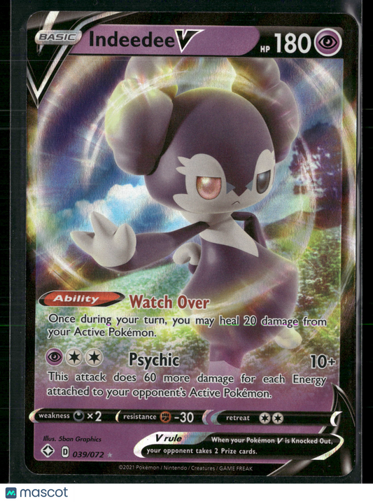 Indeedee V #39/72 2021 Shining Fates Holo