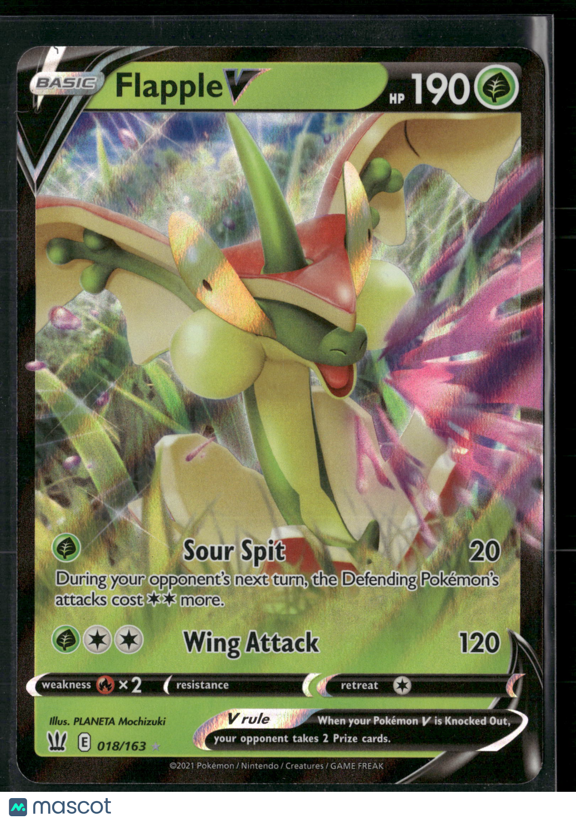 Flapple V #18/163 2021 Battle Styles Holo