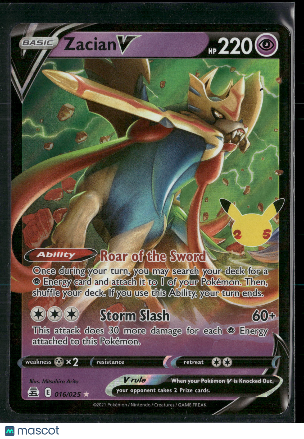 Zacian V #16/25 2021 Celebrations Holo