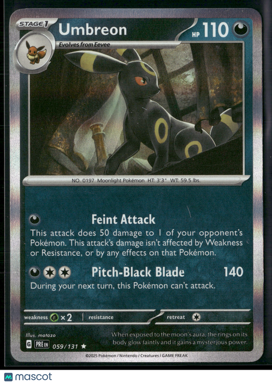 Umbreon #59/131 2025 Prismatic Evolutions Holo