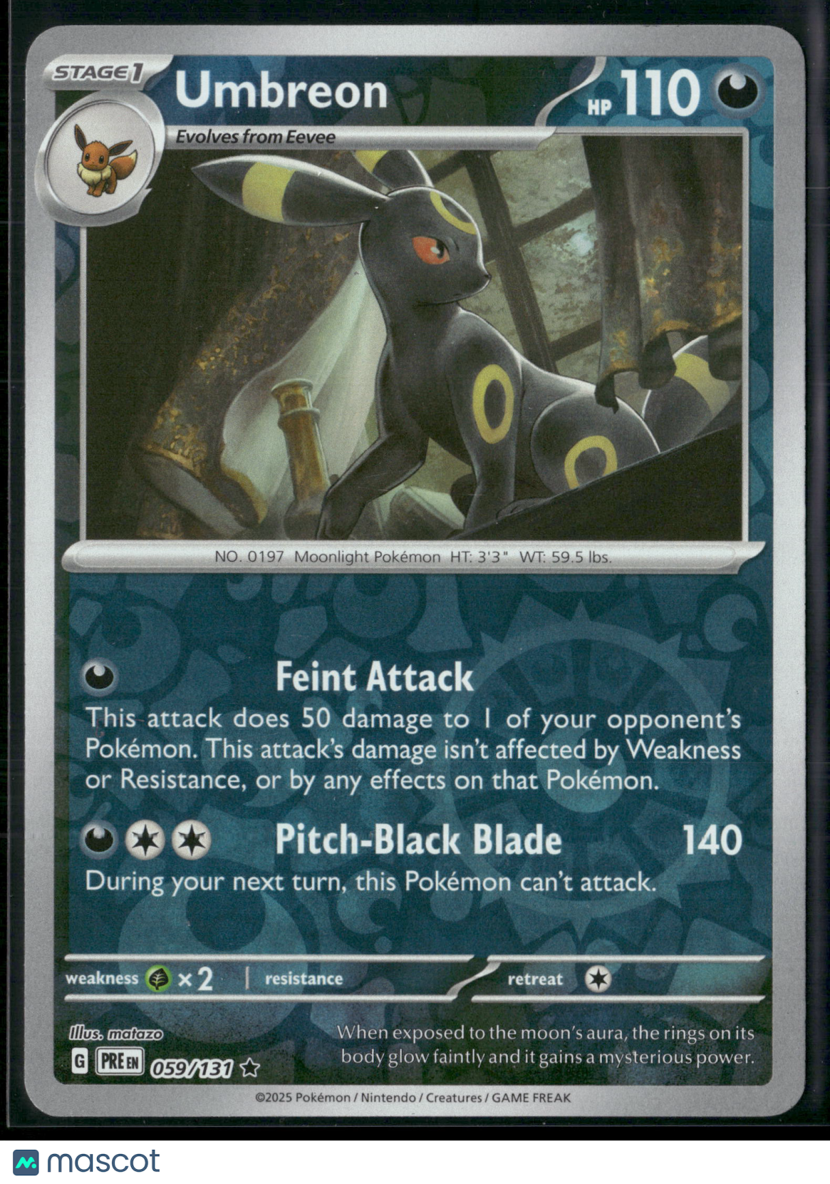 Umbreon #59/131 2025 Journey Together Reverse Holo