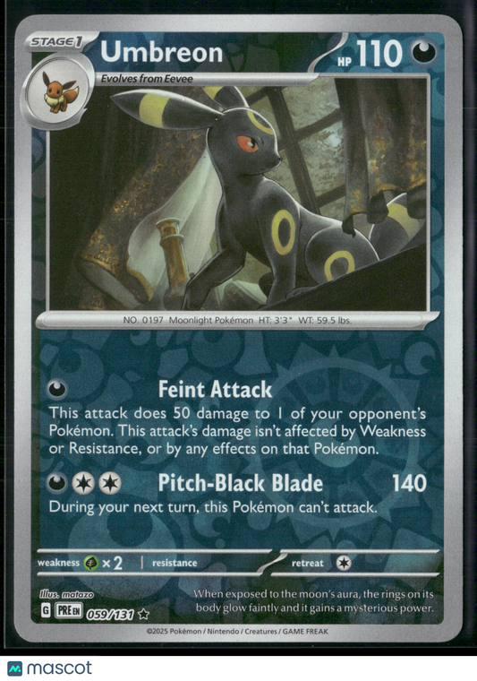 Umbreon #59/131 2025 Journey Together Reverse Holo