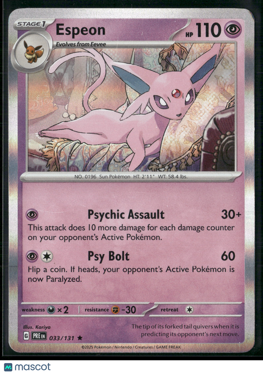 Espeon #33/131 2025 Journey Together Reverse Holo