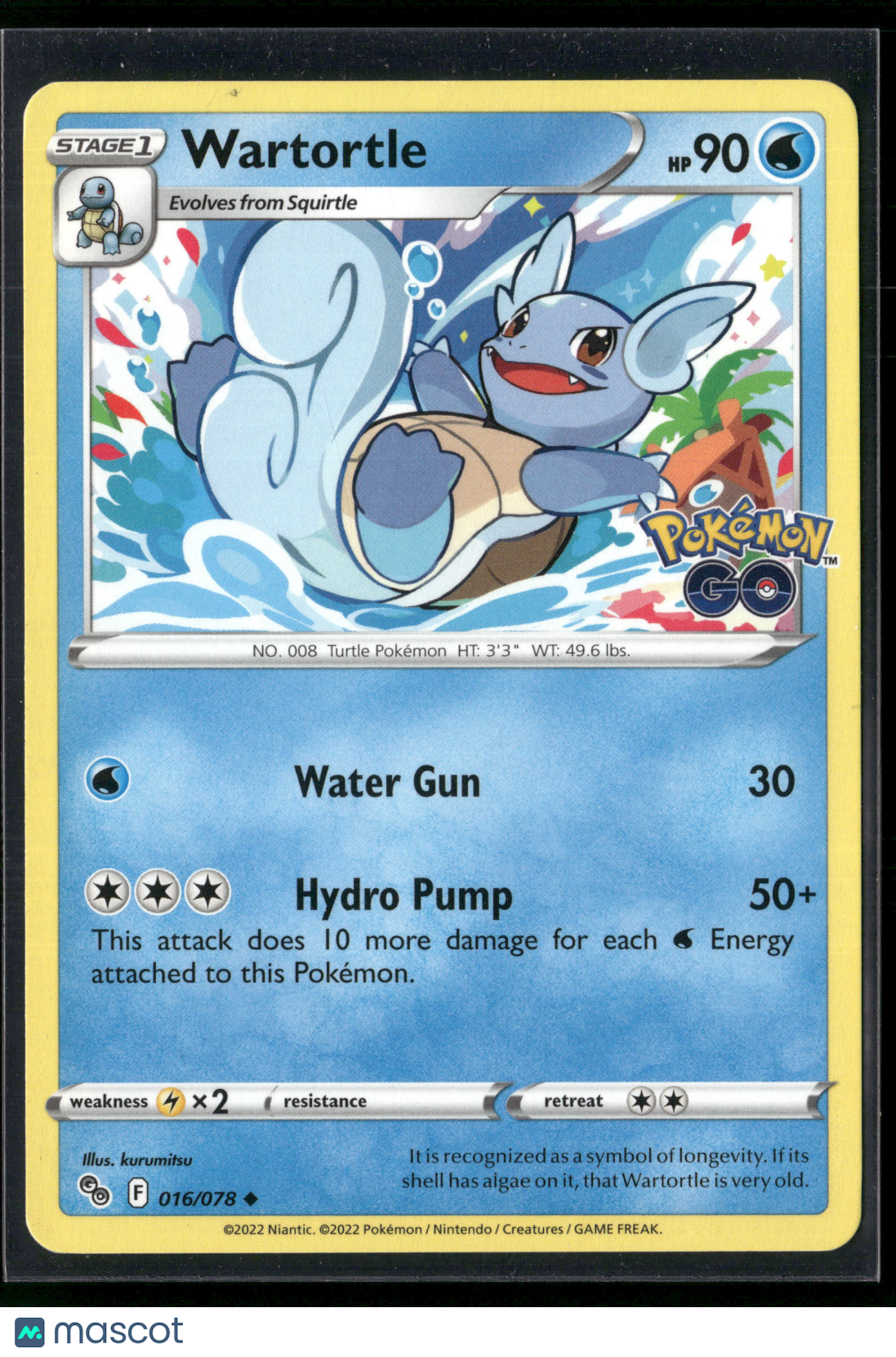 Wartortle #16/78 2022 GO