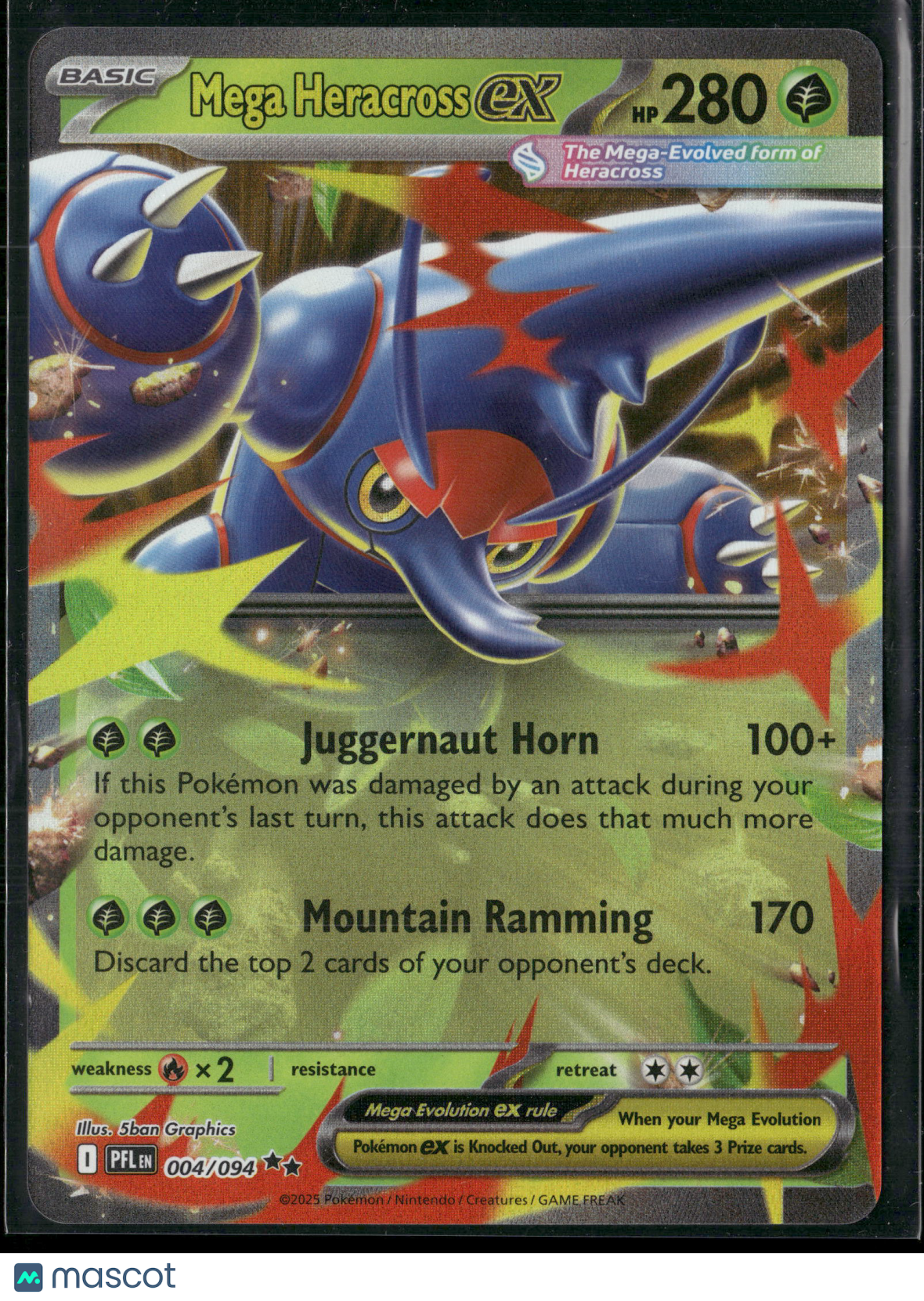 Mega Heracross EX #4/94 2025 Mega Evolution – Phantasmal Flames Holo