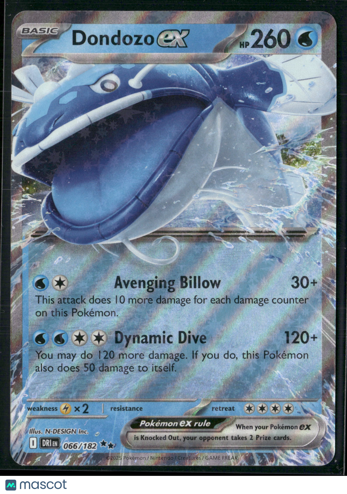 Dondozo EX #66/182 2025 Destined Rivals Holo