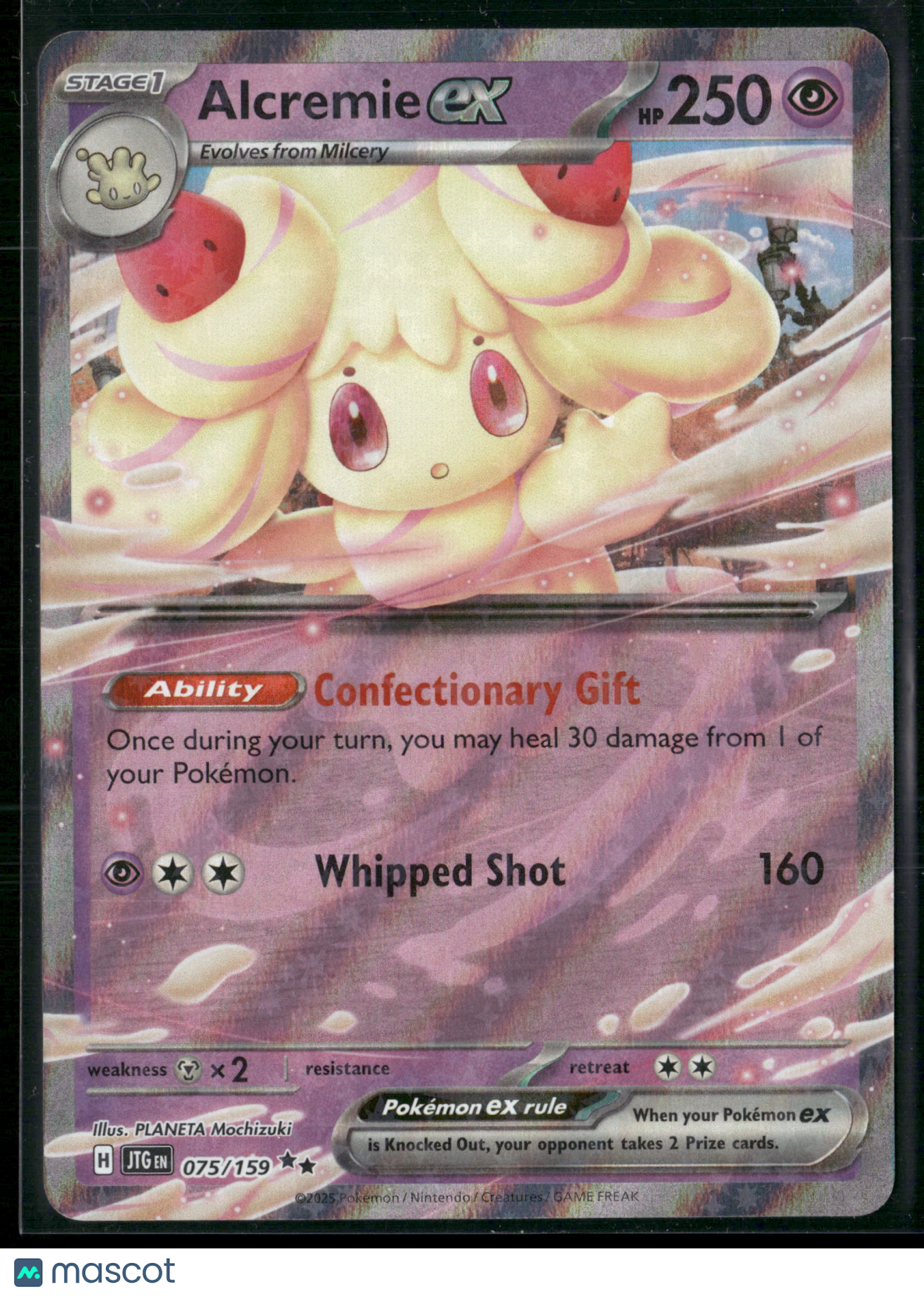 Alcremie EX #75/159 2025 Journey Together Holo