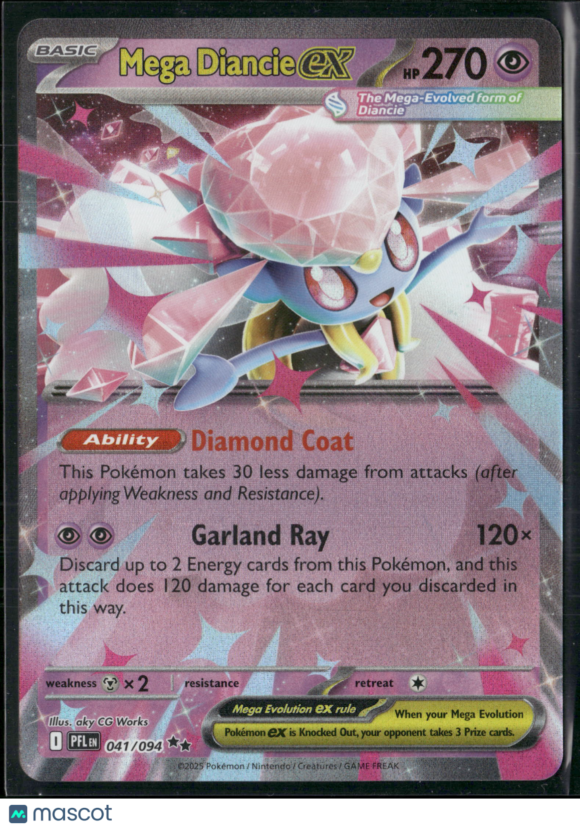 Pokémon TCG Mega Diancie EX Me02: Phantasmal Flames 041/094