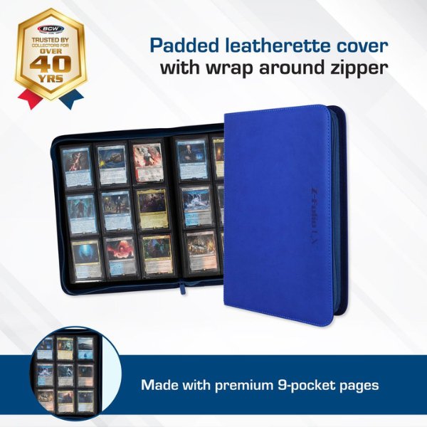 9-Pocket Binder Holds 360 Cards TCG MTG Pokemon Storage Black and Multicolor
