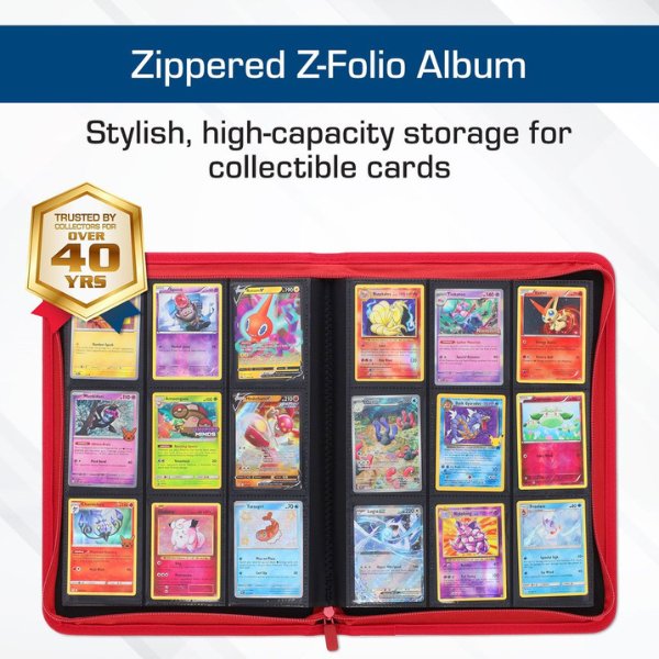 9-Pocket Binder Holds 360 Cards TCG MTG Pokemon Storage Black and Multicolor