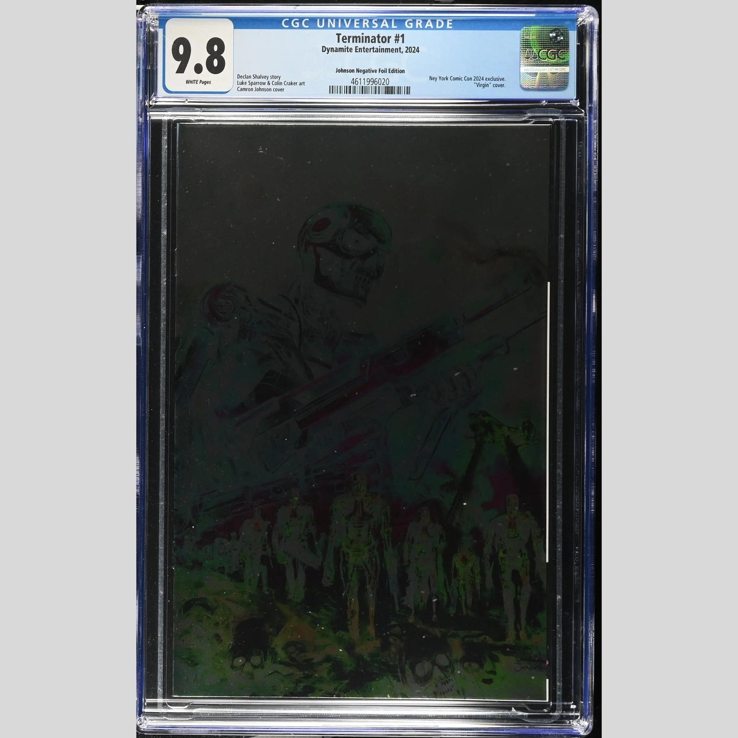 Terminator #1 (2024) Johnson Negative Foil Edition – CGC 9.8 Graded | NYCC 2024 Exclusive Virgin Variant