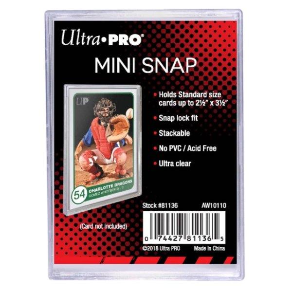 (5 Pack) Ultra Pro Mini Snap Card Holders Stackable Standard Size
