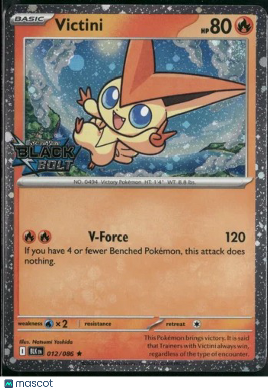 Victini #12/86 2025 Scarlet & Violet Black Bolt Holo