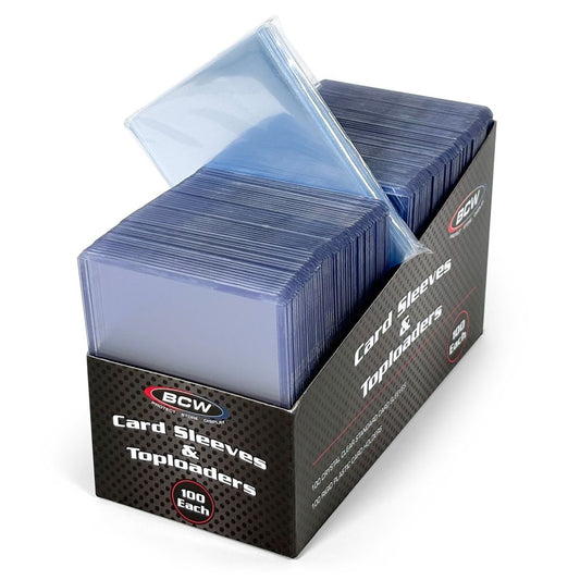 BCW Card Sleeves & Toploaders 100 Each Standard 3x4 Card Protectors