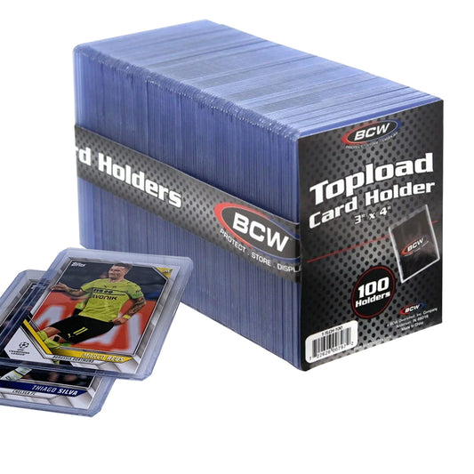 BCW 3x4 Toploader Card Holder Standard 100 Count Rigid Protector