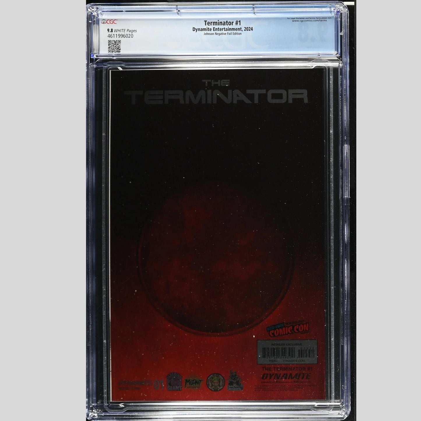Terminator #1 (2024) Johnson Negative Foil Edition – CGC 9.8 Graded | NYCC 2024 Exclusive Virgin Variant
