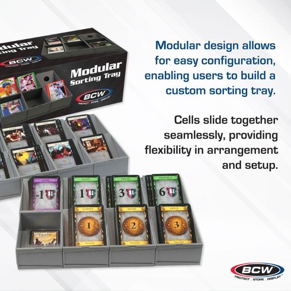 BCW Modular Card Sorting Tray – Customizable Storage for Trading Cards, Decks & Board Games