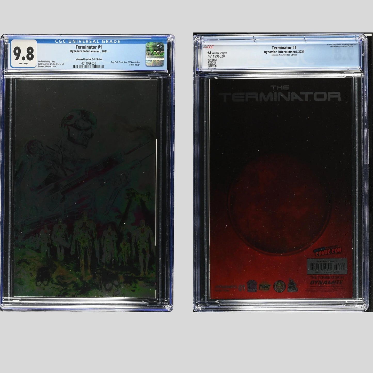 Terminator #1 (2024) Johnson Negative Foil Edition – CGC 9.8 Graded | NYCC 2024 Exclusive Virgin Variant