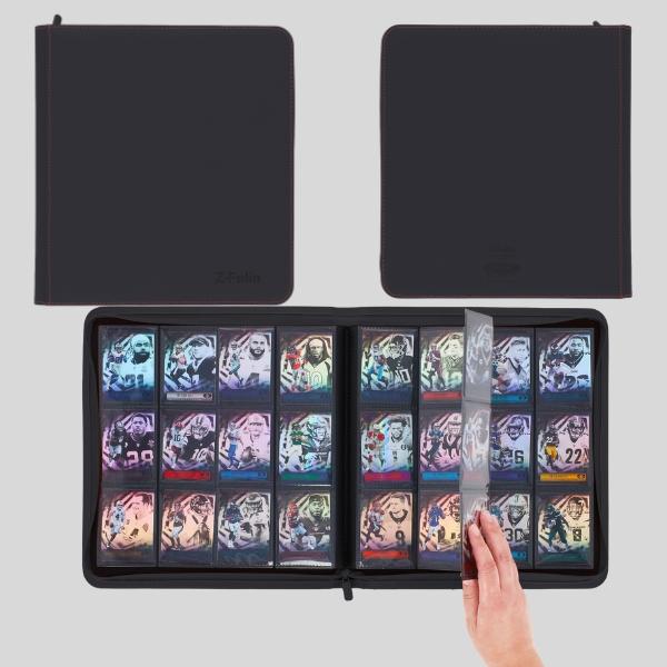 BCW Z-Folio 12-Pocket Card Binder | Holds 480 Cards | Side-Loading, Zippered, Acid-Free Portfolio for TCG, Pokémon, Sports Cards