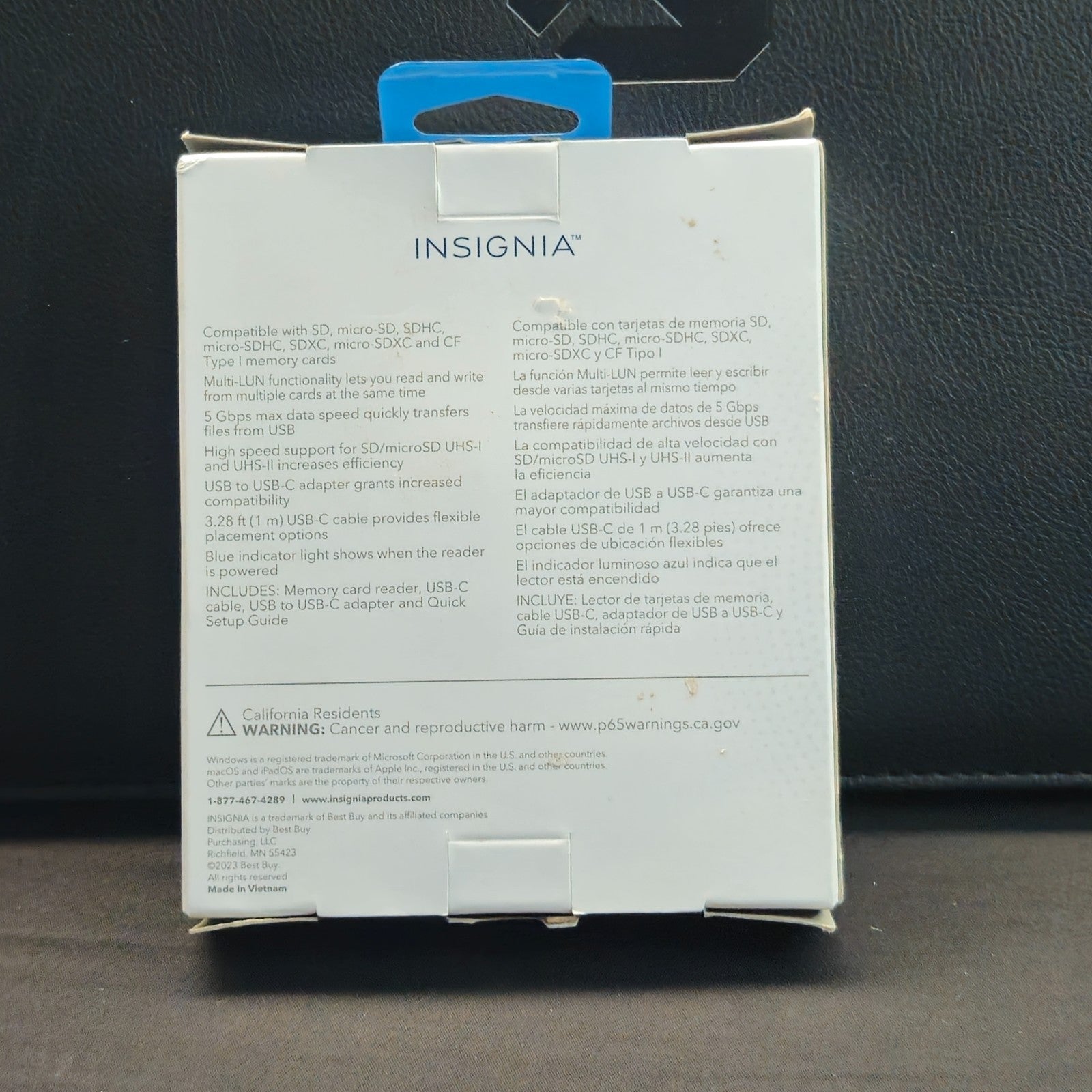 Insignia USB Memory Card Reader SD microSD CF 5Gbps Multi-LUN