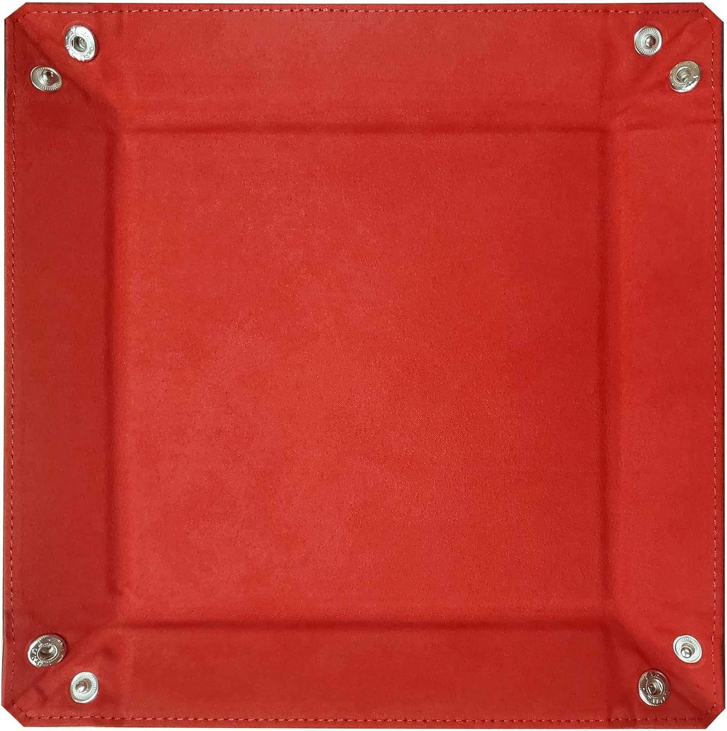 BCW Red Dice Tray LX Premium Leatherette Exterior Snap closure