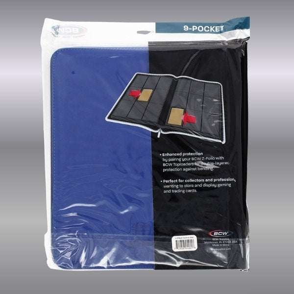 9 Pocket Toploader Binder Album Holds 252 Cards Zip Black and Multicolor