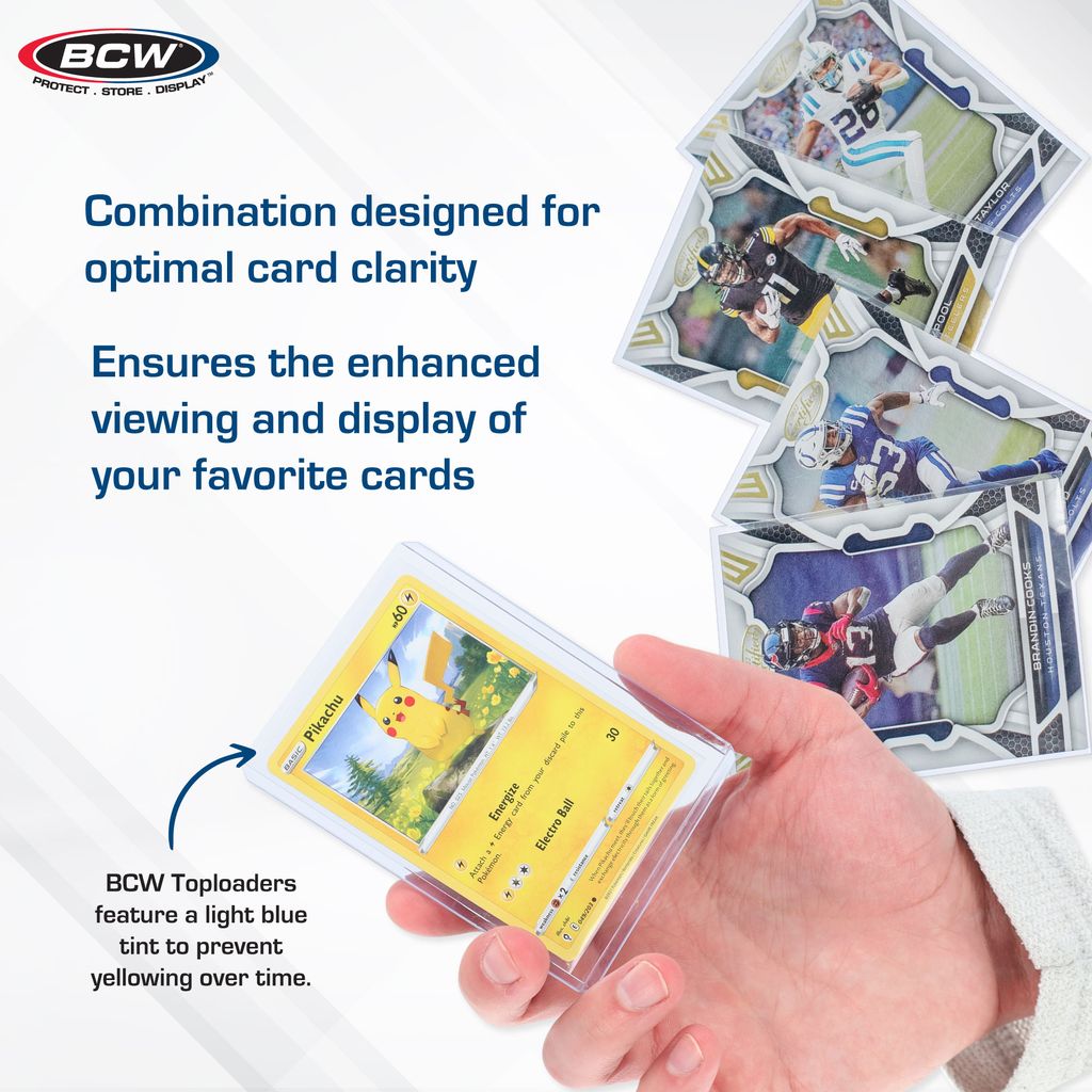 BCW Card Sleeves & Toploaders 100 Each Standard 3x4 Card Protectors