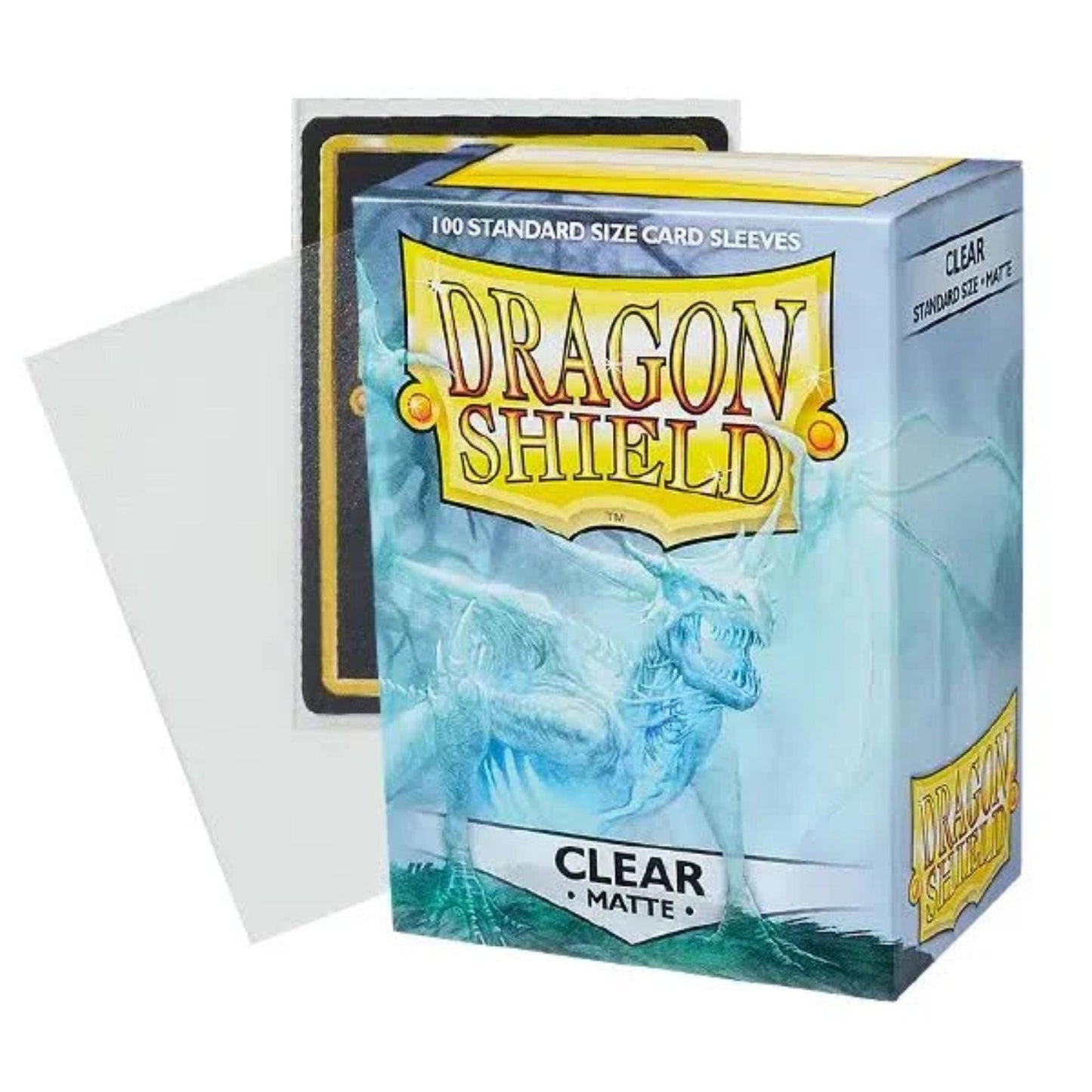 Dragon Shield Clear Matte Sleeves 100ct – Standard Size MTG Pokémon Lorcana TCG