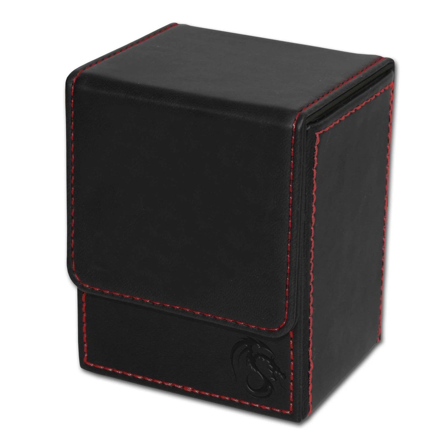 Deck Box LX Gaming Card Holder Magnet  Faux Leather Black BCW